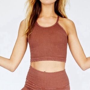 NWOT Free People Movement Happiness Runs tank in Nutmeg